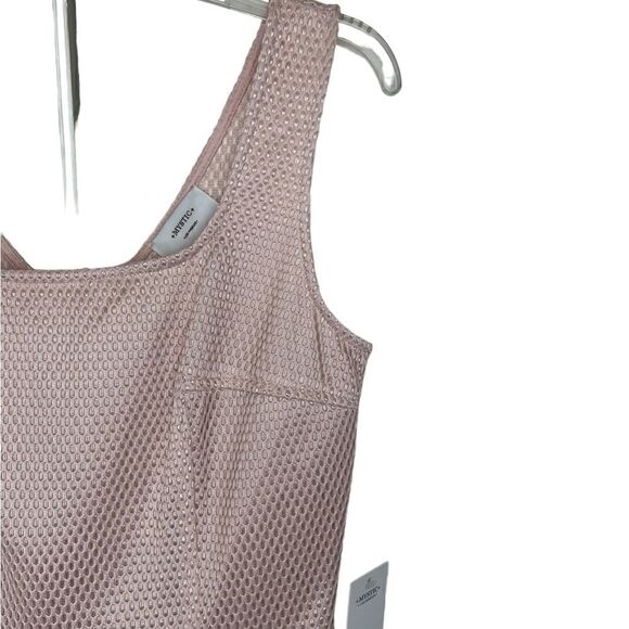 Mystic Pale Pink Waffle Weave Sleeveless Barbiecore Fit & Flare Dress Medium - Picture 6 of 9
